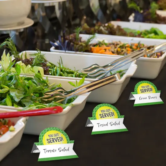 Big Dot of Happiness You Got Served - Tennis - Baby Shower or Tennis Ball Birthday Party Tent Buffet Card - Table Setting Name Place Cards - Set of 24 {4}