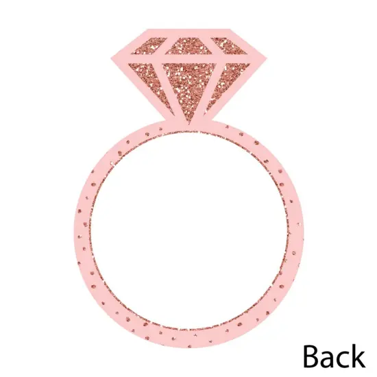 Big Dot of Happiness Bride Squad - Shaped Thank You Cards - Rose Gold Bridal Shower Bachelorette Party Thank You Note Cards with Envelopes - Set of 12 {6}