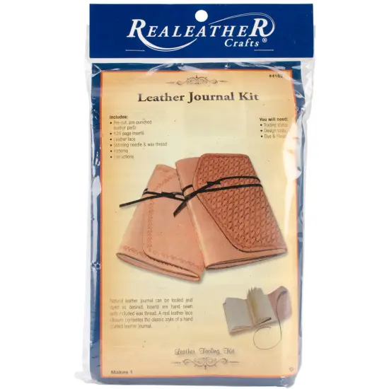 Realeather(R) Crafts Leather Journal Kit-Dark Brown {1}