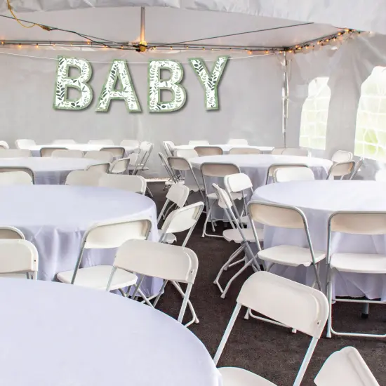 Big Dot of Happiness Boho Botanical Baby - Greenery Baby Shower Party Decorations - BABY - Outdoor Letter Banner {3}