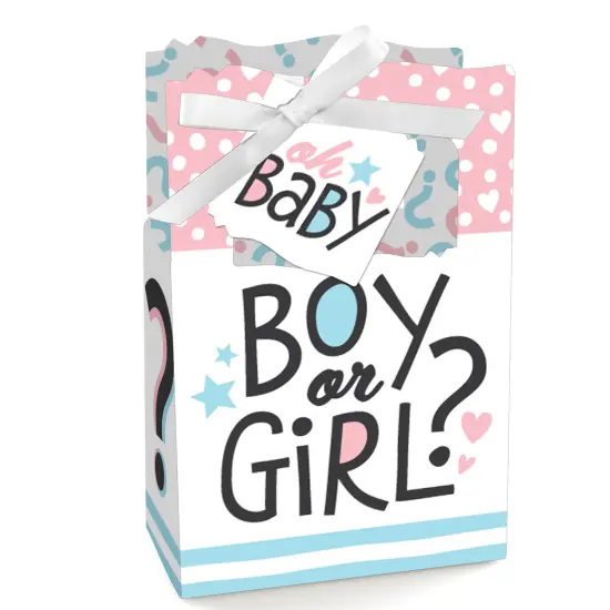 Big Dot of Happiness Baby Gender Reveal - Team Boy or Girl Party Favor Boxes - Set of 12 {1}