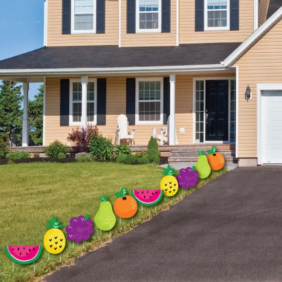Big Dot of Happiness Tutti Fruity - Fruit Lawn Decorations - Outdoor Frutti Summer Baby Shower or Birthday Party Yard Decorations - 10 Piece {4}