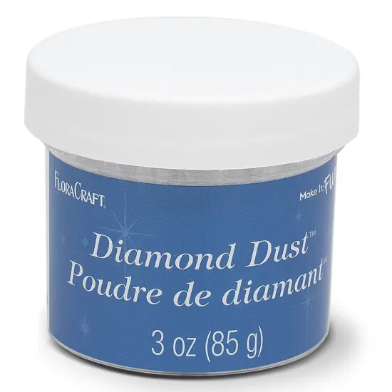 FloraCraft Diamond Dust Glitter 3oz-Clear Glass {1}