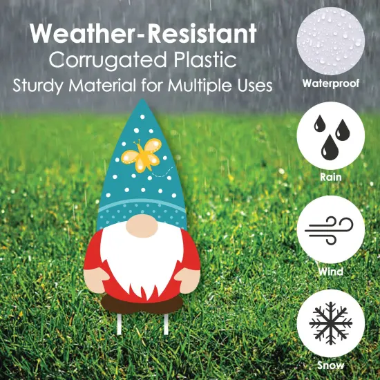 Big Dot of Happiness Garden Gnomes - Yard Sign and Outdoor Lawn Decorations - Forest Gnome Party Yard Signs - Set of 8 {4}