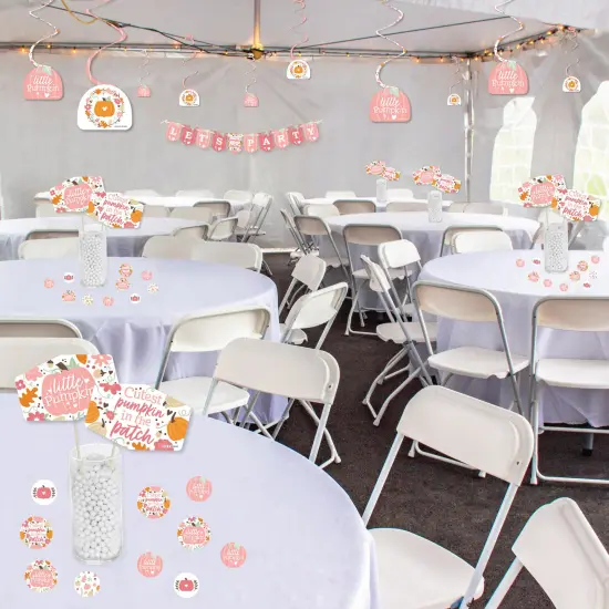 Big Dot of Happiness Girl Little Pumpkin - Fall Birthday Party or Baby Shower Supplies Decoration Kit - Decor Galore Party Pack - 51 Pieces {4}