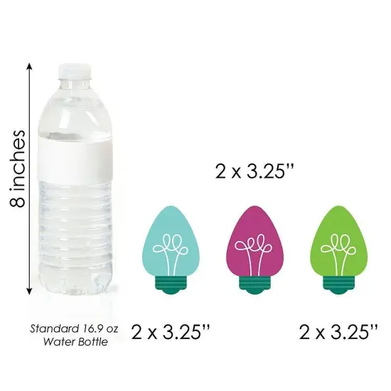 Big Dot of Happiness Christmas Light Bulbs - DIY Shaped Holiday Party Cut-Outs - 24 Count {7}