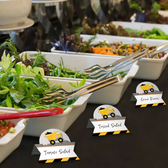 Big Dot of Happiness Dig It - Construction Party Zone - Baby Shower or Birthday Party Tent Buffet Card - Table Setting Name Place Cards - Set of 24 {4}