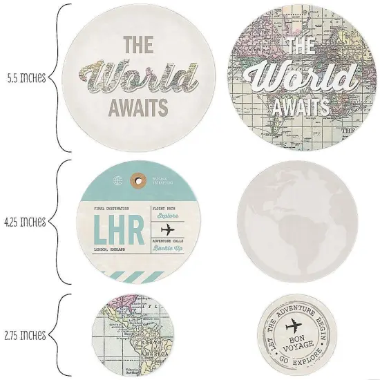 Big Dot of Happiness World Awaits - Travel Themed Party Giant Circle Confetti - Party Decorations - Large Confetti 27 Count {3}
