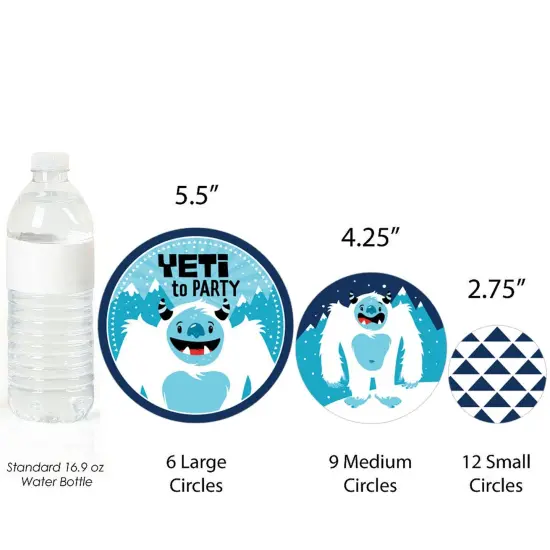 Big Dot of Happiness Yeti to Party - Abominable Snowman Party or Birthday Party Giant Circle Confetti - Party Decorations - Large Confetti 27 Count {4}