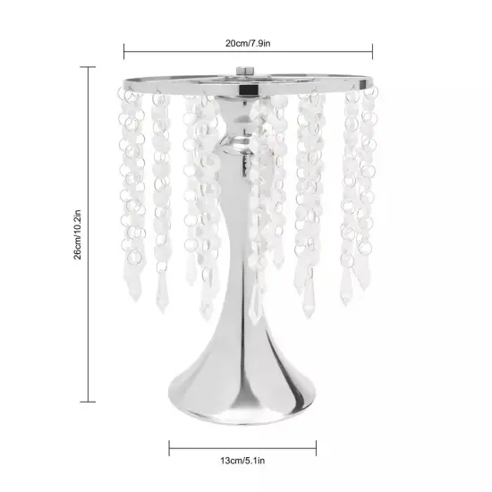 10pcs Silver Metal Flower Vases Crystal Flower Stand Wedding Centerpieces {4}