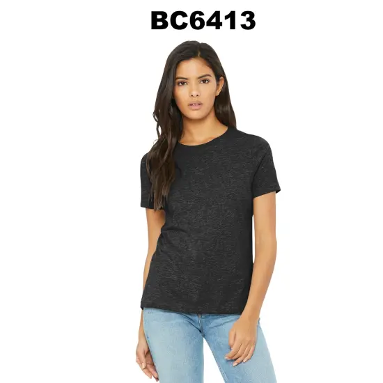 BELLA + CANVAS&reg; Women&rsquo;s Relaxed Triblend Short Sleeve Crewneck Tee True royal triblend {4}
