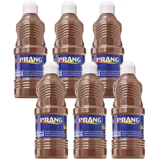 Washable Tempera Paint, Brown, 16 oz, Pack of 6 {1}