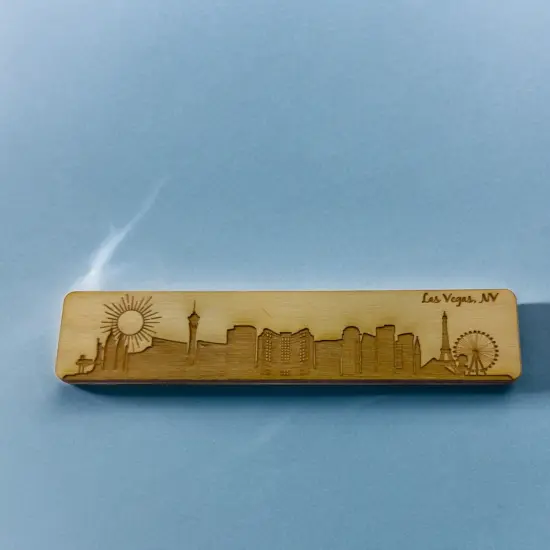 Bookmark - Las Vegas NV Skyline - Birch wood {4}