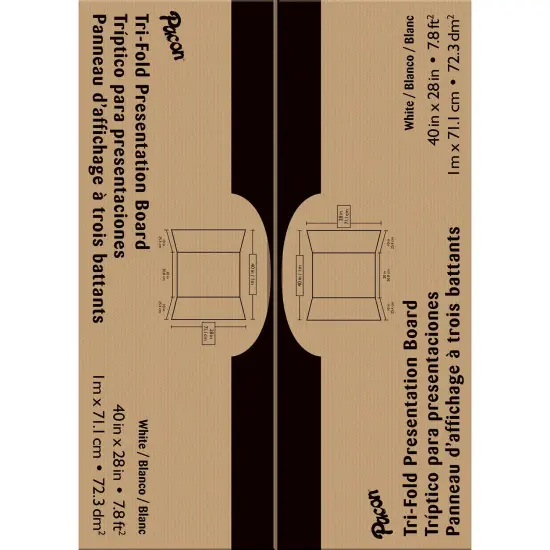 Presentation Board, White, Single Wall, 40" x 28", 8 Boards {3}