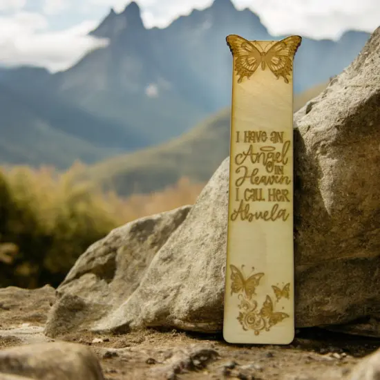 Bookmark - I have an angel in heaven I call her Abuela - Birch wood {5}