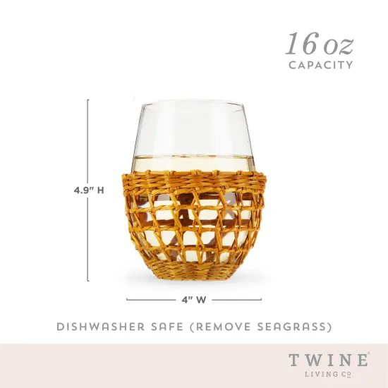 Island Stemless Wine Glass Set  {5}