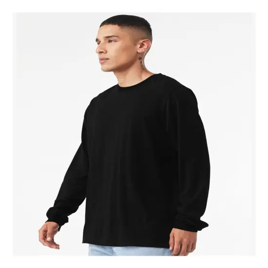 BELLA + CANVAS&reg; Slim Fit Crewneck Long Sleeve Sweetshirt - 3501 Dark grey {4}