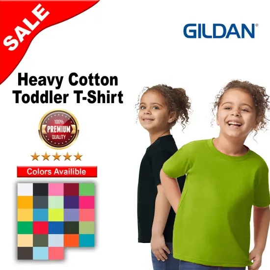 Gildan&reg; Heavy Cotton Toddler Short Sleeve T-Shirt White {2}