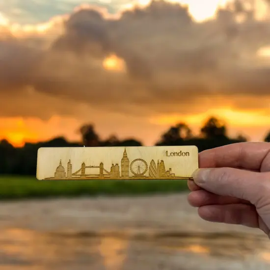Bookmark - London Skyline - Birch wood {6}