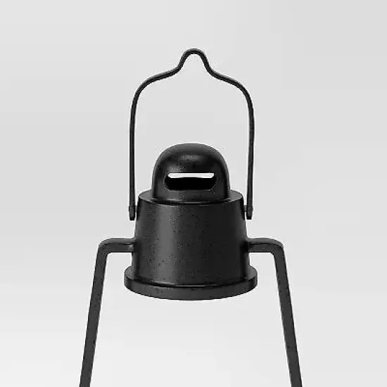 22" Aluminum Outdoor Lantern Candle Holder Black - Smith & Hawken {2}