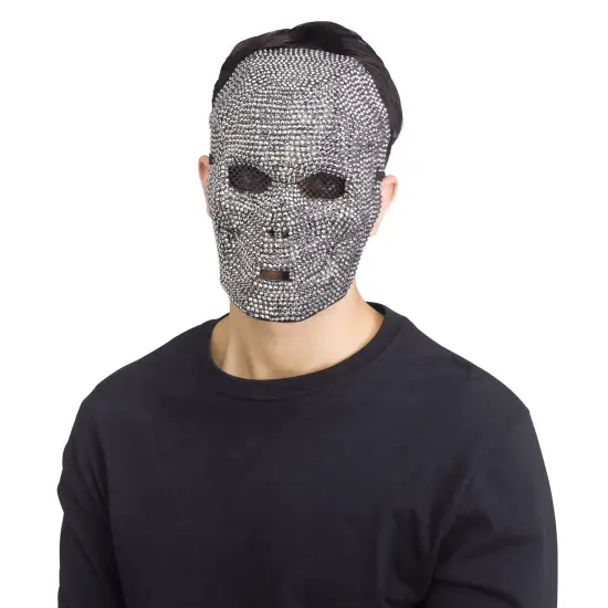 Gunpowder Bling Skull Adult Costume Mask {4}
