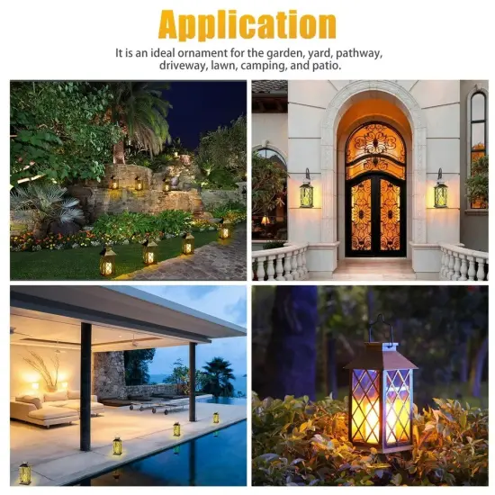 Solar Hanging Lantern LED Lights Outdoor Yard Patio Garden Lamp Waterproof Decor {3}
