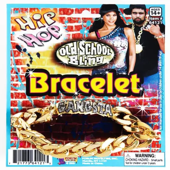 Hip Hop Rapper Gangsta ID Bracelet Costume Jewelry Accessory {1}