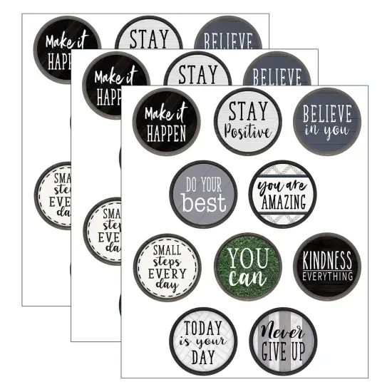 Modern Farmhouse Positive Saying Accents, 30 Per Pack, 3 Packs {1}