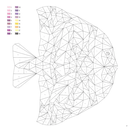 Ocean Life Geometric Color By Number Book-Softcover {7}