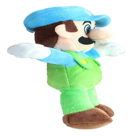 Super Mario 8.5 Inch Character Plush | Ice Luigi {3}