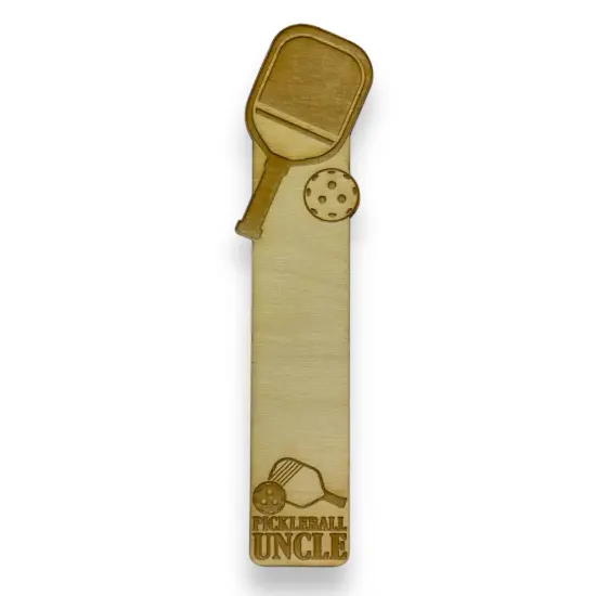 Bookmark - Pickleball Uncle - Birch wood {1}