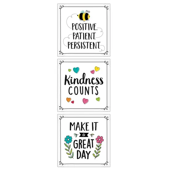 Positive Mindset 10" Designer Cut-Outs, 12 Per Pack, 3 Packs {3}