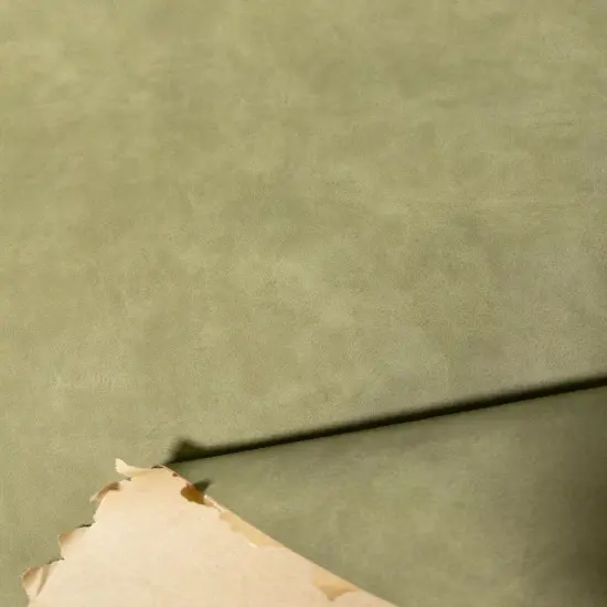 Kitcheniva Suede Vinyl Fabric Faux Leather Non Adhesive 52" Shrek green {1}