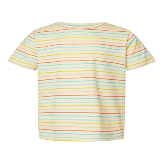 Rabbit Skins&reg; Toddler Fine Jersey Crewneck Short SleeveTee - 3321 Sunkissed stripe {1}