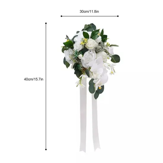 Wedding Artificial Flowers Bouquet Bridesmaid Flower Bridal Hand Flowers Bride {4}