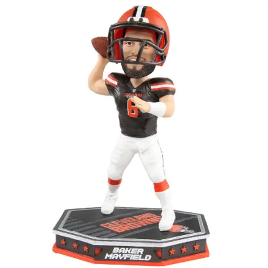 Cleveland Browns Baker Mayfield #6 Removable Helmet Base NFL Resin Bobblehead {3}