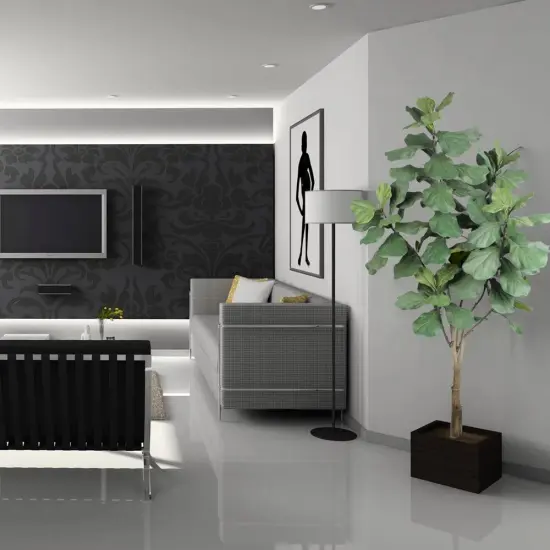 Luxurious 6FT Fiddle Leaf Fig - Realistic Artificial Ficus Plant, Perfect for Sophisticated Home or Office Decor, Floral Home by Artificial Flowers {3}