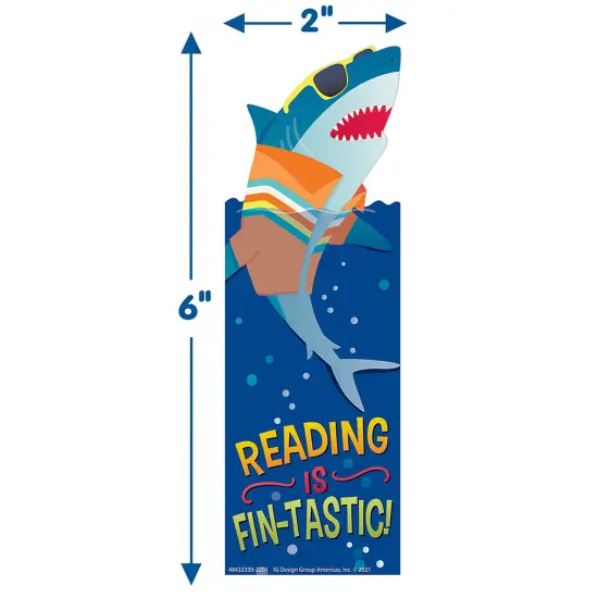 Shark Reading is Fin-Tastic Bookmarks, 36 Per Pack, 6 Packs {2}