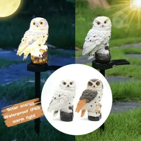 Solar Lights Outdoor Decorative Solar Owl Stake Lights for Yard Decorations Gift {5}