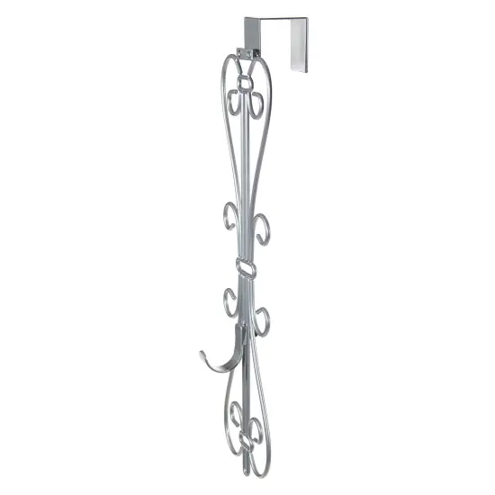 Adjustable Wreath Hanger for Door - Elegant Silver {5}