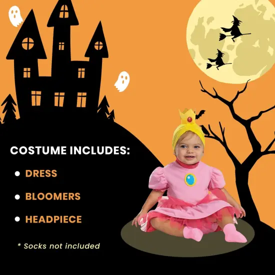 Super Mario Bros. Princess Peach Posh Infant Costume {5}