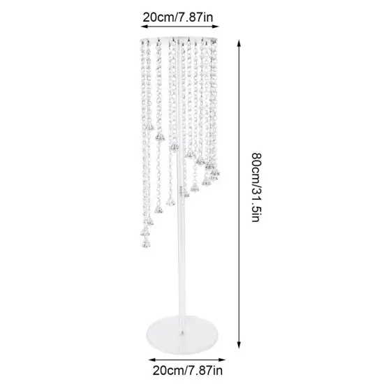 2pcs Clear Acrylic Flower Column Stand Crystal Chains for Wedding Backdrop Decor {3}