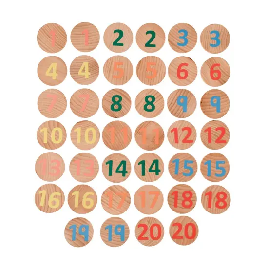 Matching Pairs - Numbers 1-20 - Set of 40 {2}