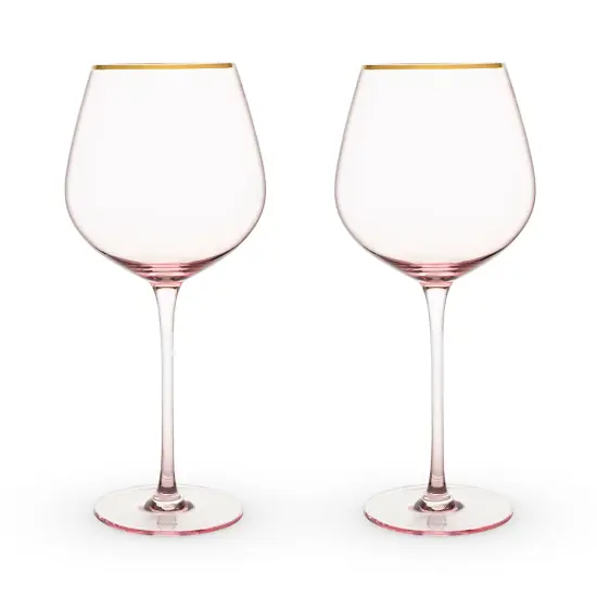 Rose Crystal Red Wine Glass Set  {1}