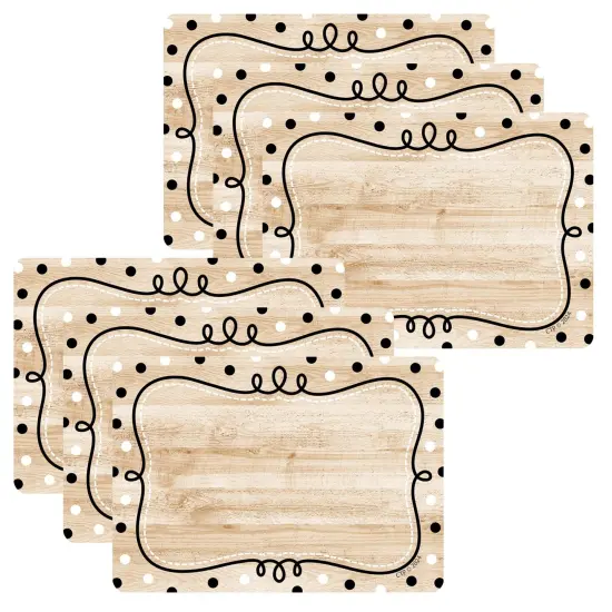Core Decor Loop-de-Dots on Wood Labels, 36 Per Pack, 6 Packs {1}