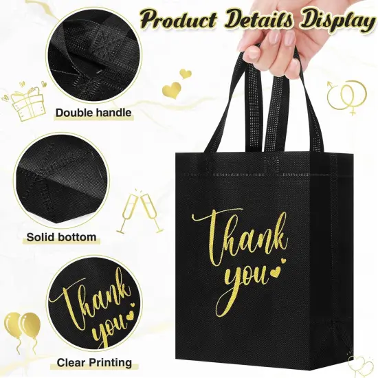 30-Pieces Reusable Thank You Gift Bags with Handles {5}