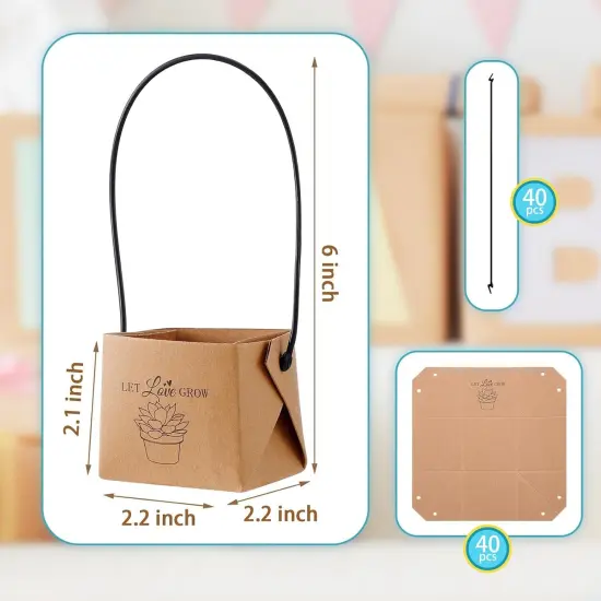 40-Pieces Let Love Grow Succulent Wraps {6}