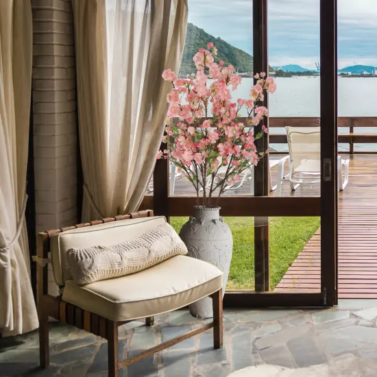 Luxurious 41-Inch Pink Cherry Blossom Branches (12-Pack) - Lifelike Silk Flower Decor for Weddings, Home, and Spring Events, Floral Home by Artificial Flowers {2}