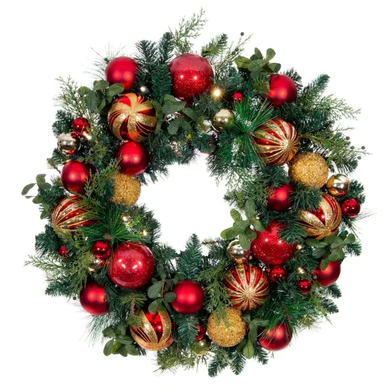 Lighted Christmas Wreath - Christmas Classic {1}
