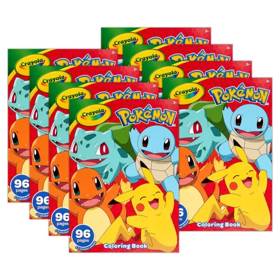 Coloring Book, Pokemon, 96 Pages, Pack of 8 {1}